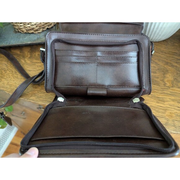 Marc Chantal MC Vintage Brown And Black Purse shoulder - Picture 9 of 16